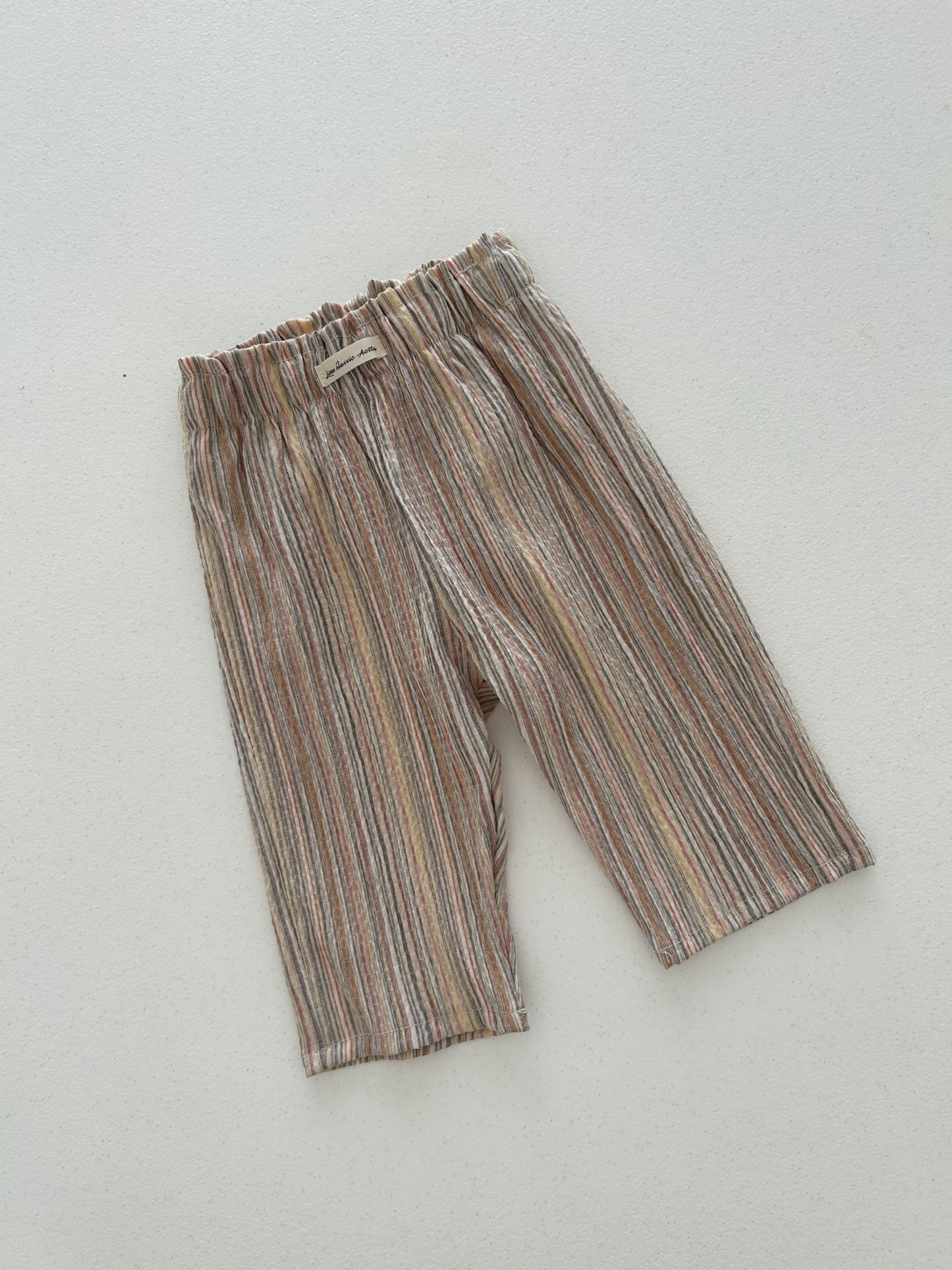 Baby/Toddler Aosta SS26 Barcode Stripe Linen Pull - on Pants (3m - 5y) - 2 Colors - AT NOON STORE
