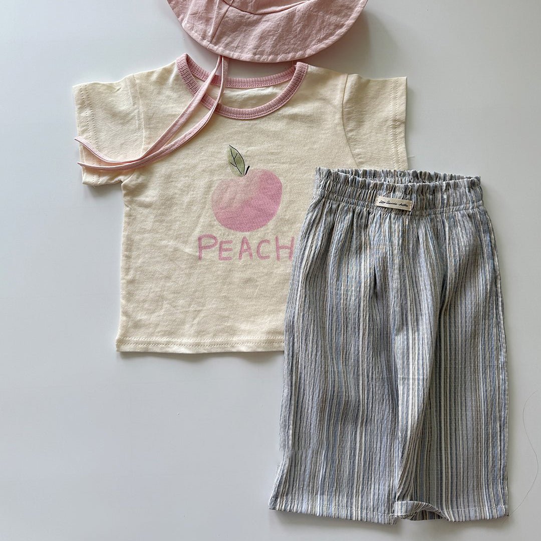 Baby/Toddler Aosta SS26 Lemon Peach Graphic Short Sleeve Top (3m - 5y) - 2 Colors - AT NOON STORE