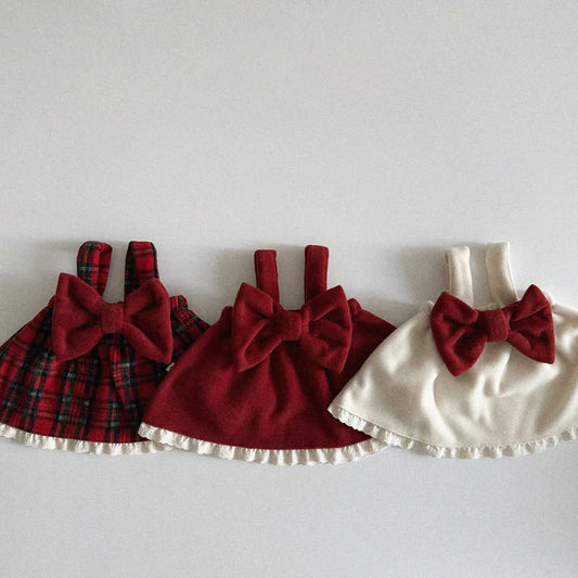 Baby/Toddler Aosta W24 Big Bow Fleece Cami Top (3m - 5y) - 3 Colors kids outfit