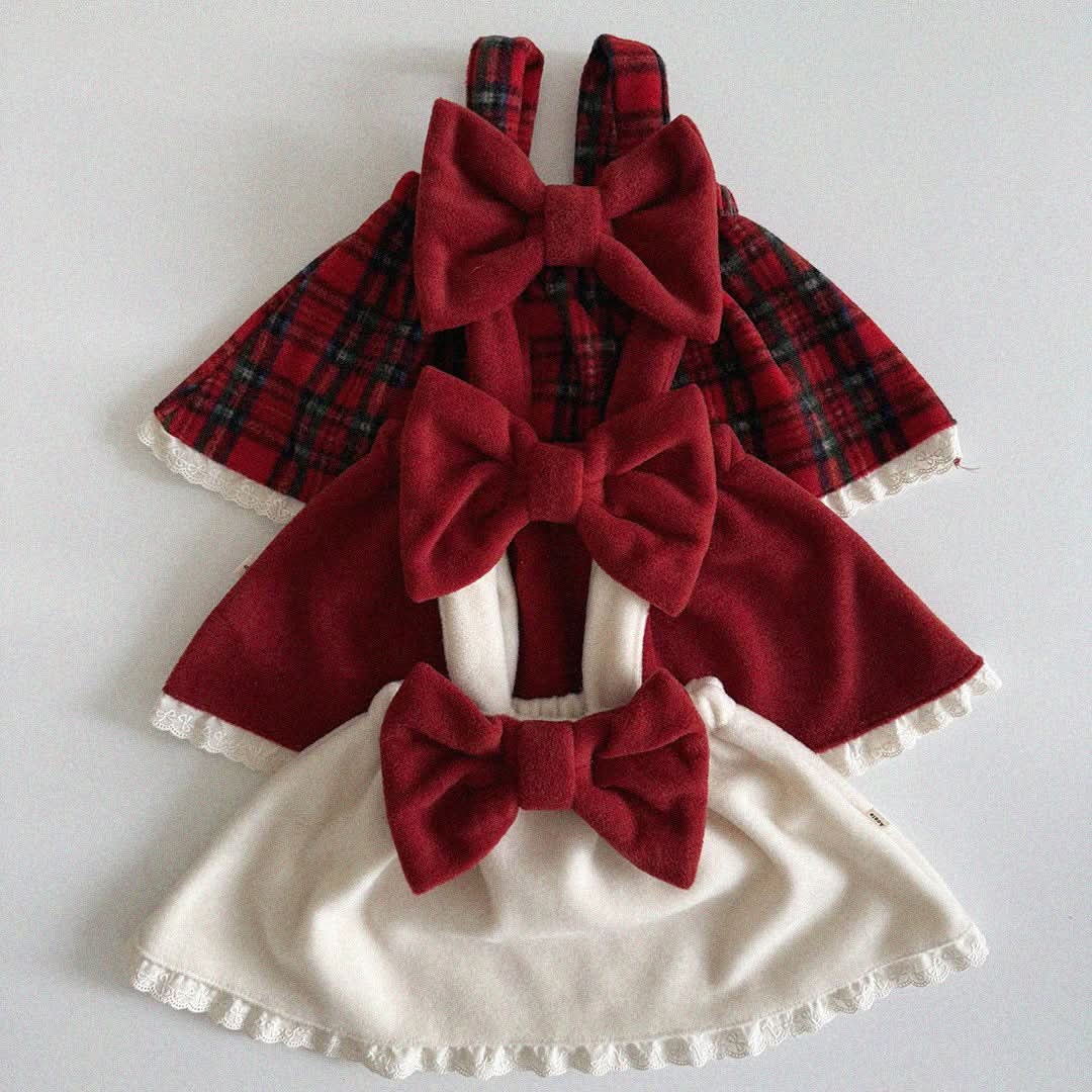 Baby/Toddler Aosta W24 Big Bow Fleece Cami Top (3m - 5y) - 3 Colors kids outfit
