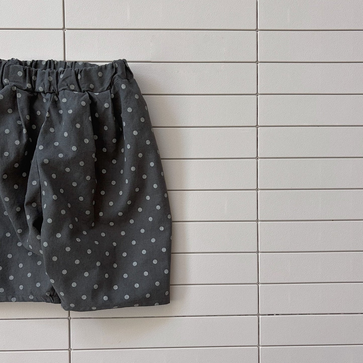 Baby/Toddler Bella Cropped Baggy Pants (6m - 6y) - Dot Charcoal kids outfit