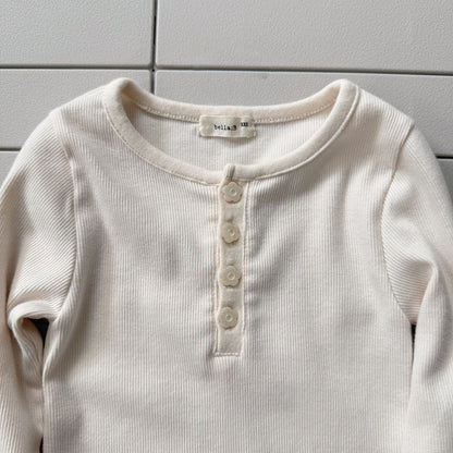 Baby/Toddler Bella F26 Button Front Ribbed Long Sleeve Top (1-6y) - 3 Colors kids outfit