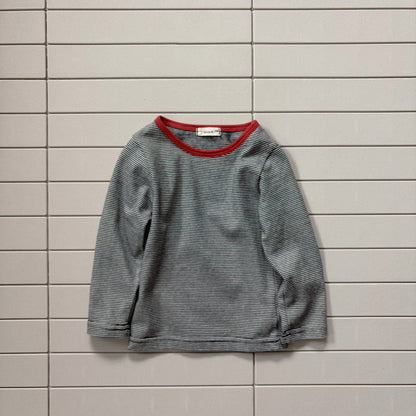 Baby/Toddler Bella F26 Contrast Trim Stripe Long Sleeve Top (1-6y) - 3 Colors kids outfit
