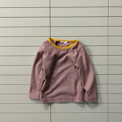 Baby/Toddler Bella F26 Contrast Trim Stripe Long Sleeve Top (1-6y) - 3 Colors kids outfit