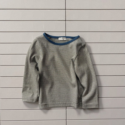 Baby/Toddler Bella F26 Contrast Trim Stripe Long Sleeve Top (1-6y) - 3 Colors kids outfit