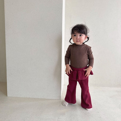 Baby/Toddler Bella F26 Ruffle Skirt Flare Pants (1-6y) - 3 Colors kids outfit