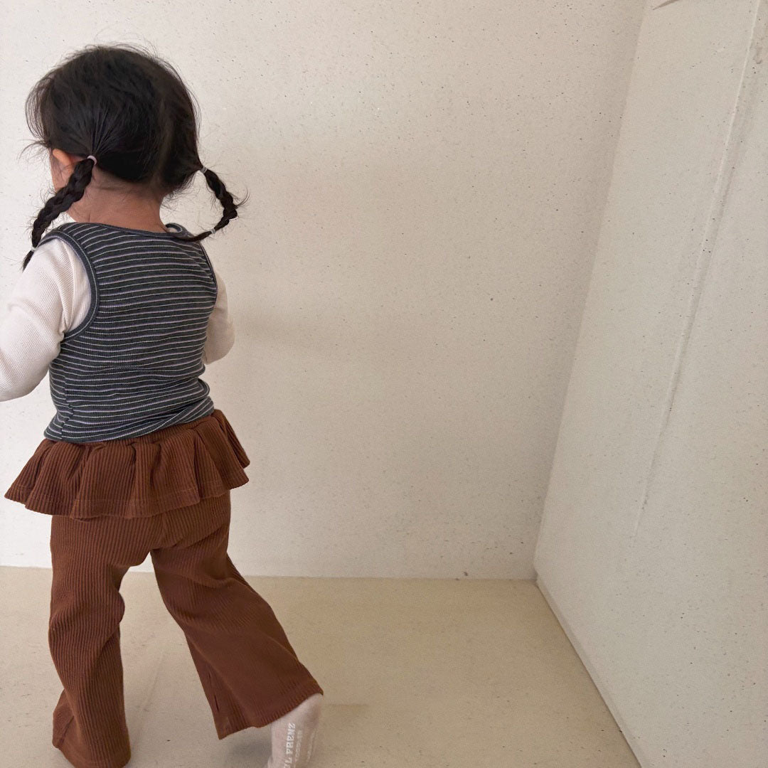 Baby/Toddler Bella F26 Ruffle Skirt Flare Pants (1-6y) - 3 Colors kids outfit