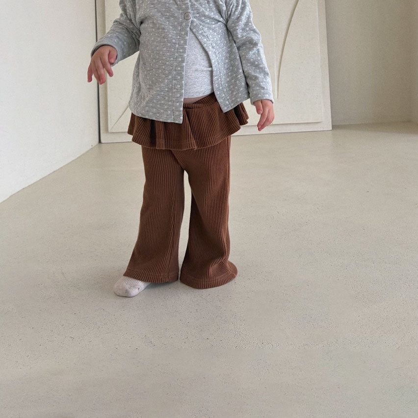 Baby/Toddler Bella F26 Ruffle Skirt Flare Pants (1-6y) - 3 Colors kids outfit