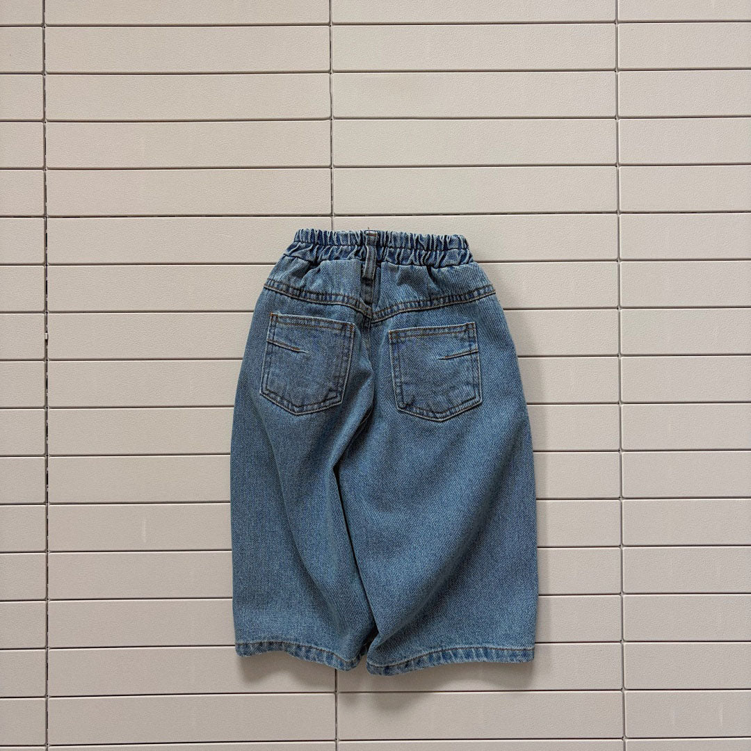 Baby/Toddler Bella F26 Stitch Detail Denim Pants (1-6y) - Blue kids outfit