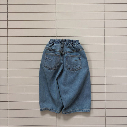 Baby/Toddler Bella F26 Stitch Detail Denim Pants (1-6y) - Blue kids outfit