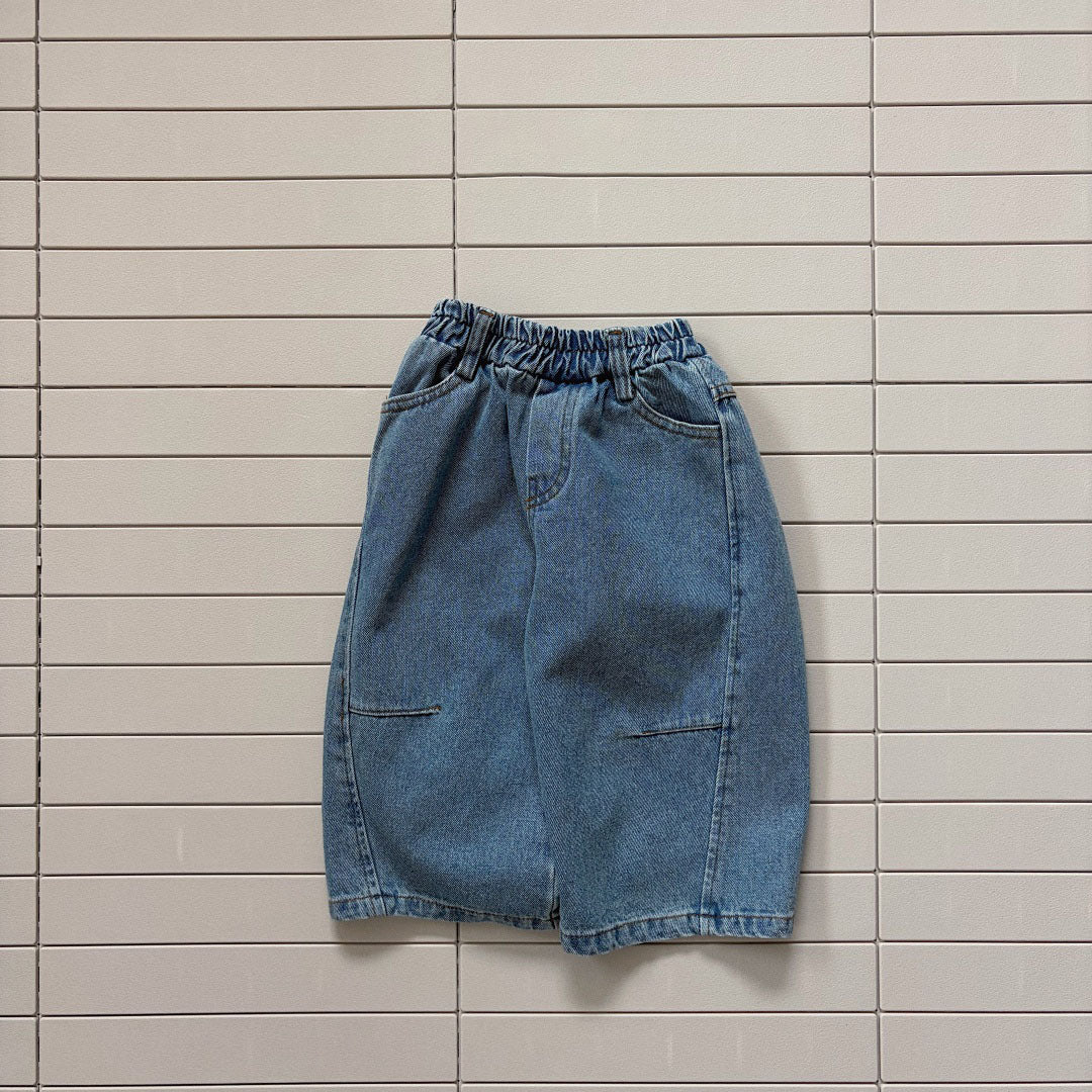 Baby/Toddler Bella F26 Stitch Detail Denim Pants (1-6y) - Blue kids outfit