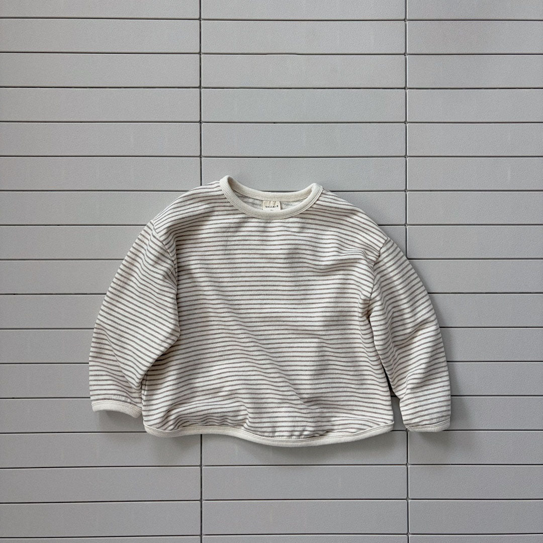 Baby/Toddler Bella F26 Stripe Curved Hem Long Sleeve Top (1-6y) - 2 Colors kids outfit