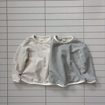 Baby/Toddler Bella F26 Stripe Curved Hem Long Sleeve Top (1-6y) - 2 Colors kids outfit