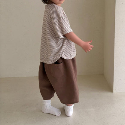 Baby/Toddler Bella SS26 Cropped Baggy Pants (6m - 6y) - 3 Colors kids outfit