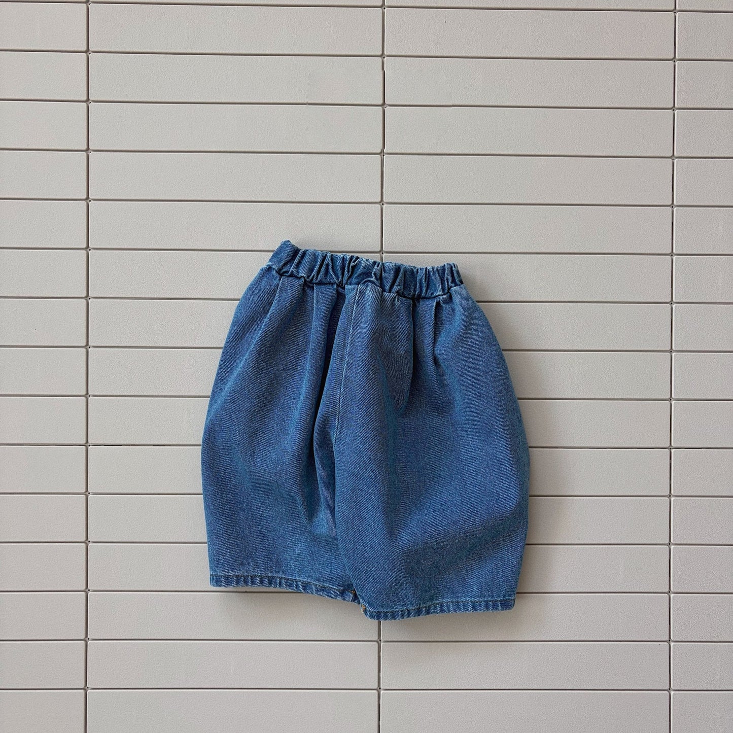 Baby/Toddler Bella SS26 Cropped Denim Baggy Pants (6m - 6y) - Blue - AT NOON STORE
