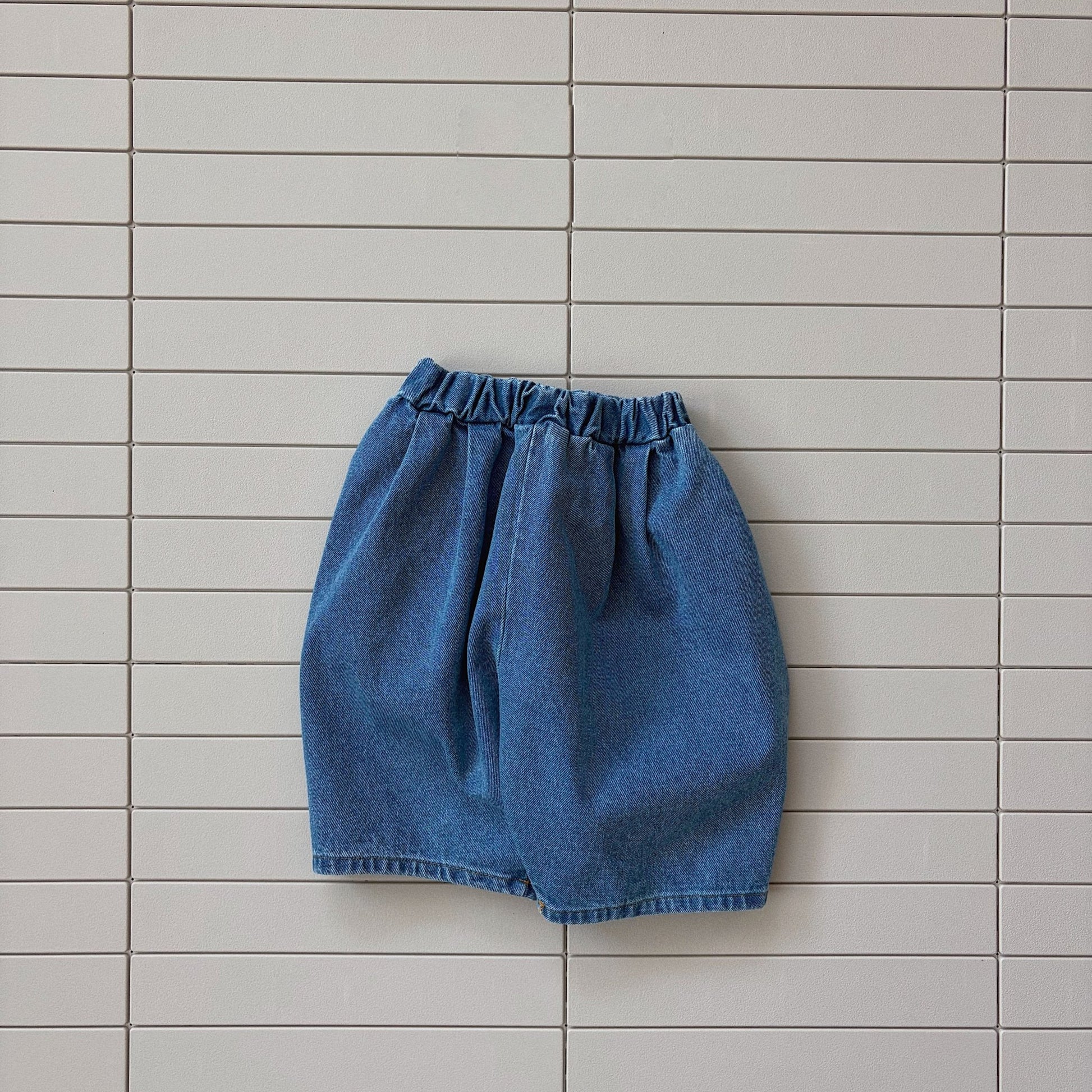 Baby/Toddler Bella SS26 Cropped Denim Baggy Pants (6m - 6y) - Blue - AT NOON STORE