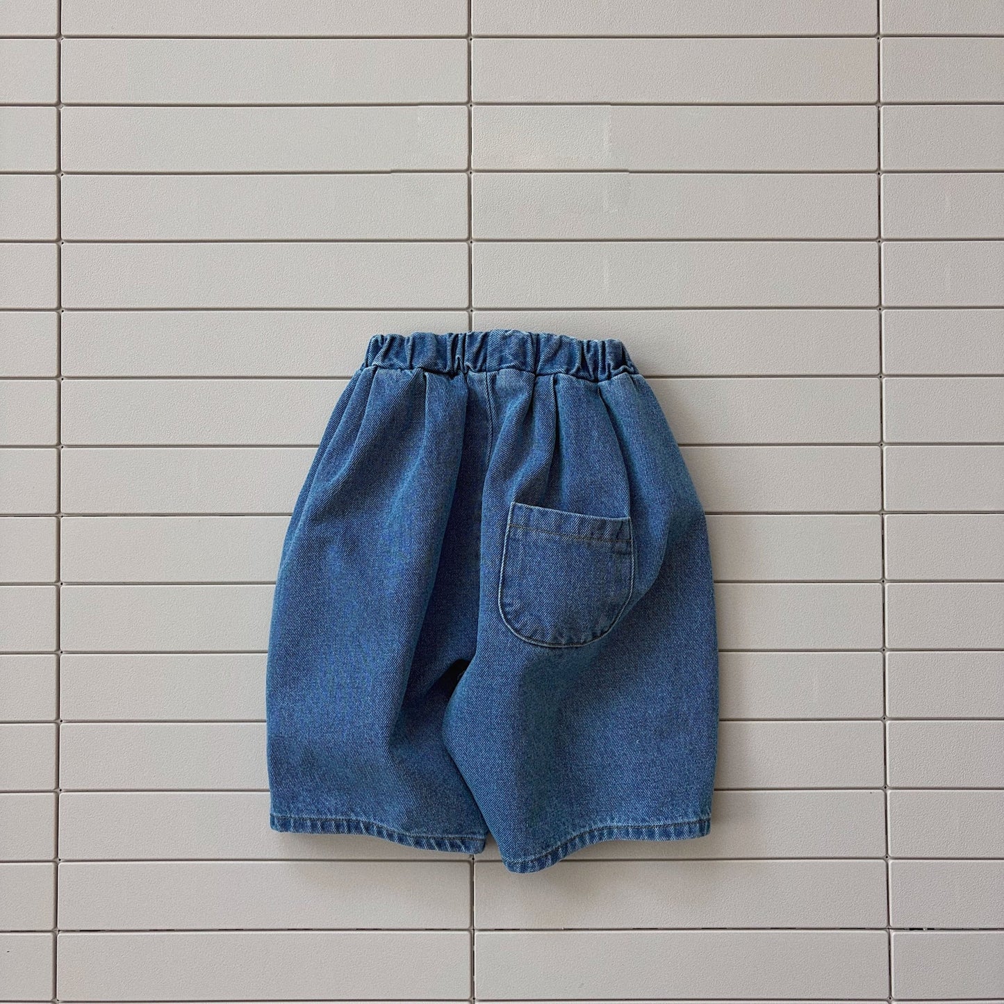 Baby/Toddler Bella SS26 Cropped Denim Baggy Pants (6m - 6y) - Blue - AT NOON STORE