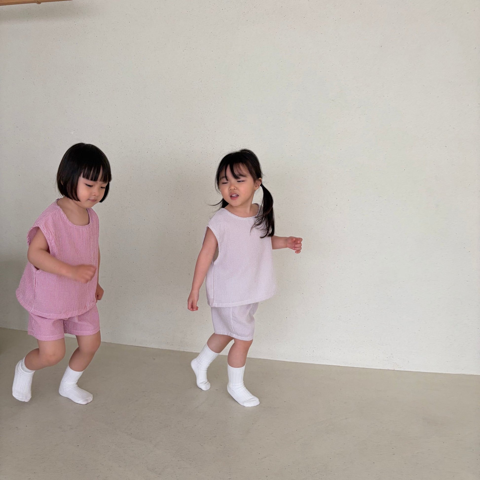 Baby/Toddler Bella SS26 Summer Stripe Sleeveless Top and Shorts Set (6m - 6y) - 2 Colors - AT NOON STORE