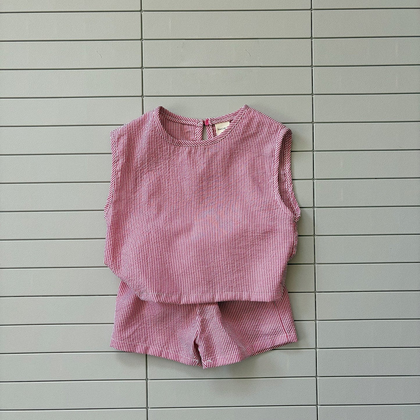 Baby/Toddler Bella SS26 Summer Stripe Sleeveless Top and Shorts Set (6m - 6y) - 2 Colors - AT NOON STORE