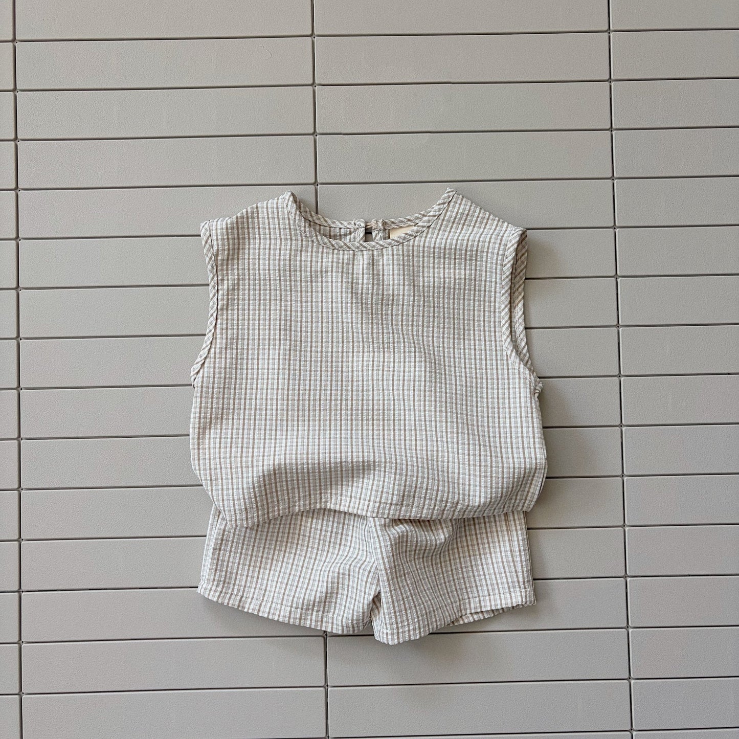 Baby/Toddler Bella SS26 Summer Stripe Sleeveless Top and Shorts Set (6m - 6y) - 2 Colors - AT NOON STORE