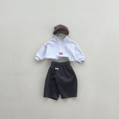 Baby/Toddler F25 Half - Zip Long Sleeve Pullover(4m - 6y) - Heather Gray kids outfit