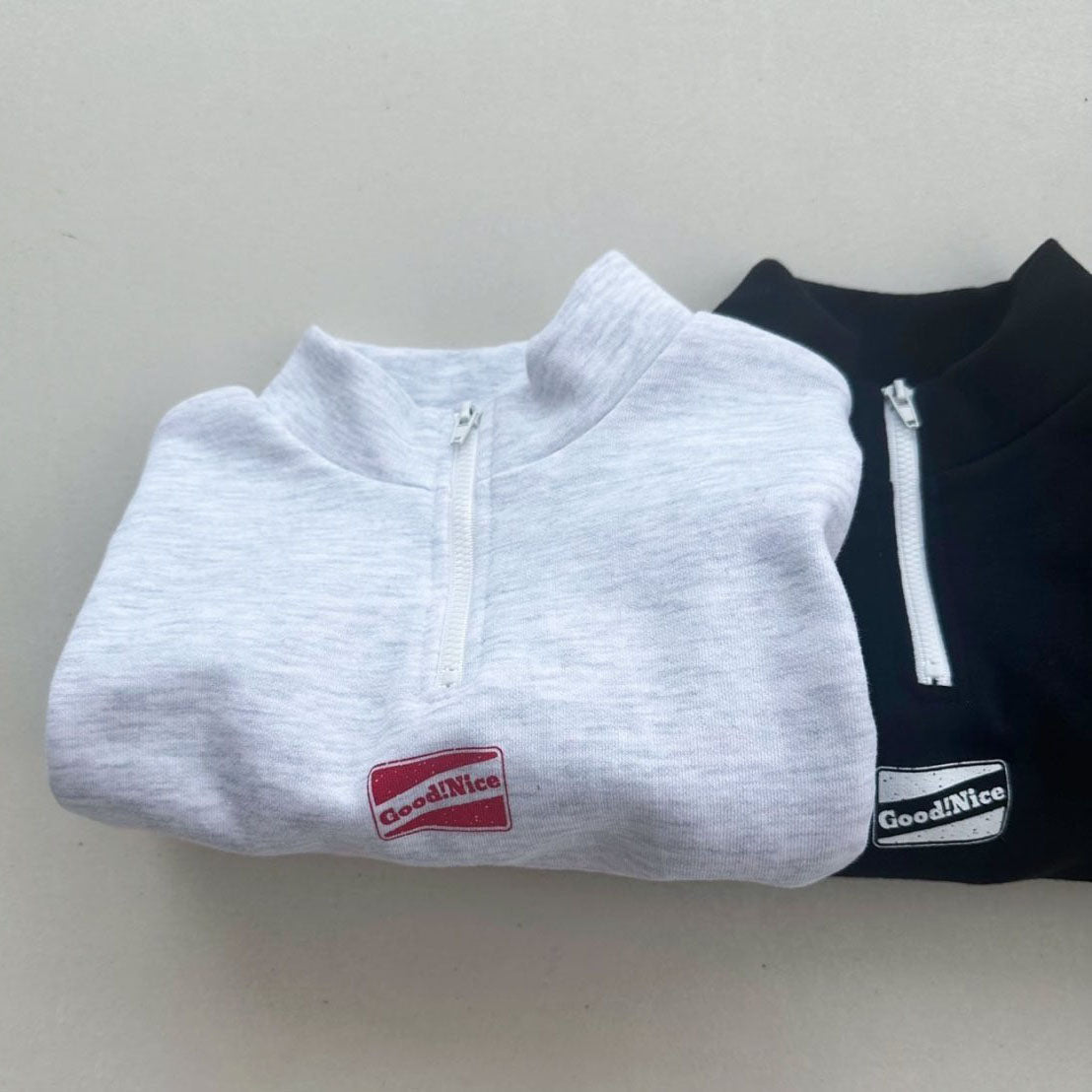 Baby/Toddler F25 Half - Zip Long Sleeve Pullover(4m - 6y) - Heather Gray kids outfit