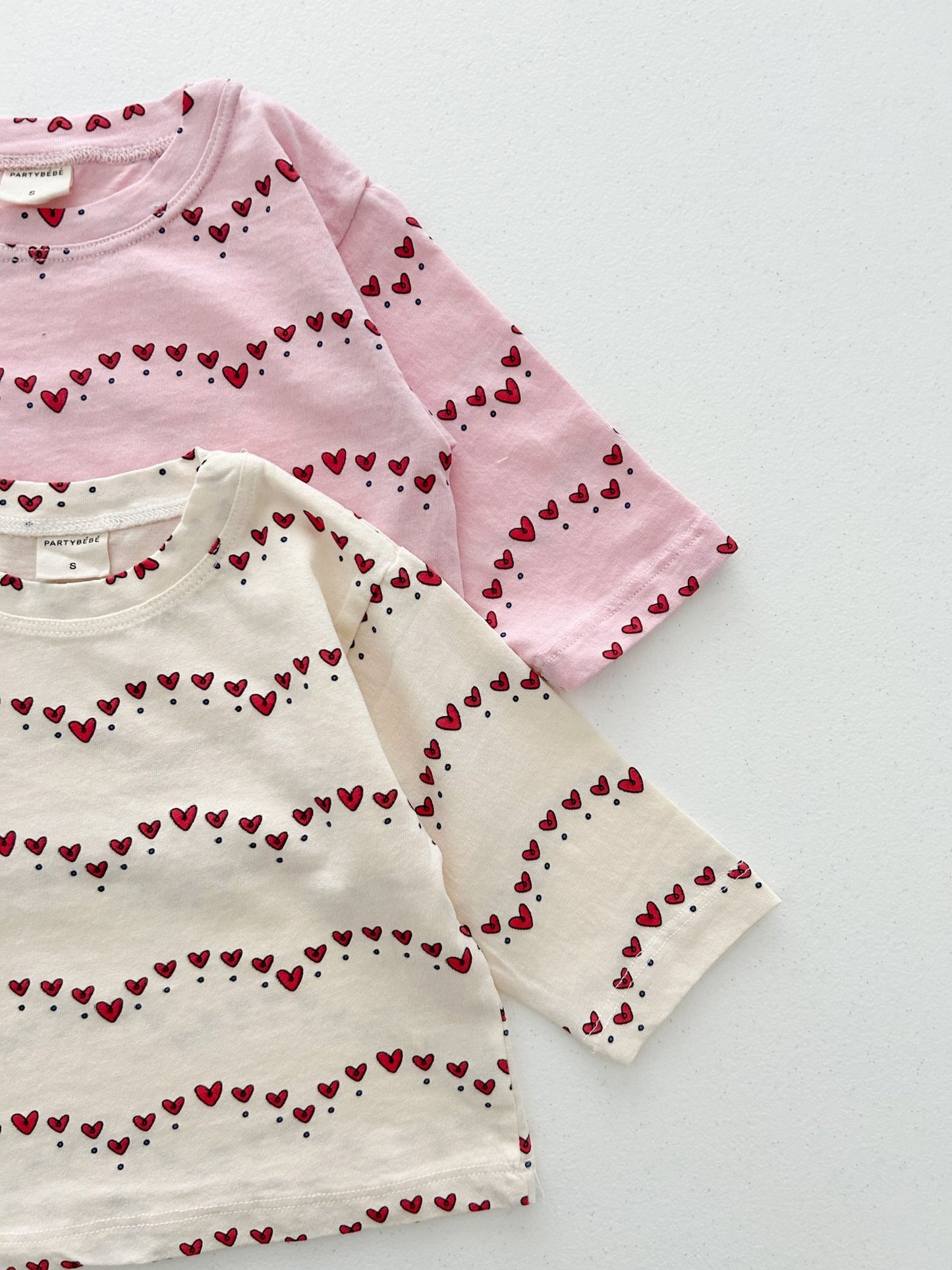 Baby/Toddler S25 Heart Print Long Sleeve Tee (8m - 4y) - 2 Colors kids outfit