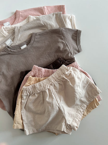 Baby/Toddler S25 Linen Pull - On Shorts (4m - 6y) - 4 Colors kids outfit