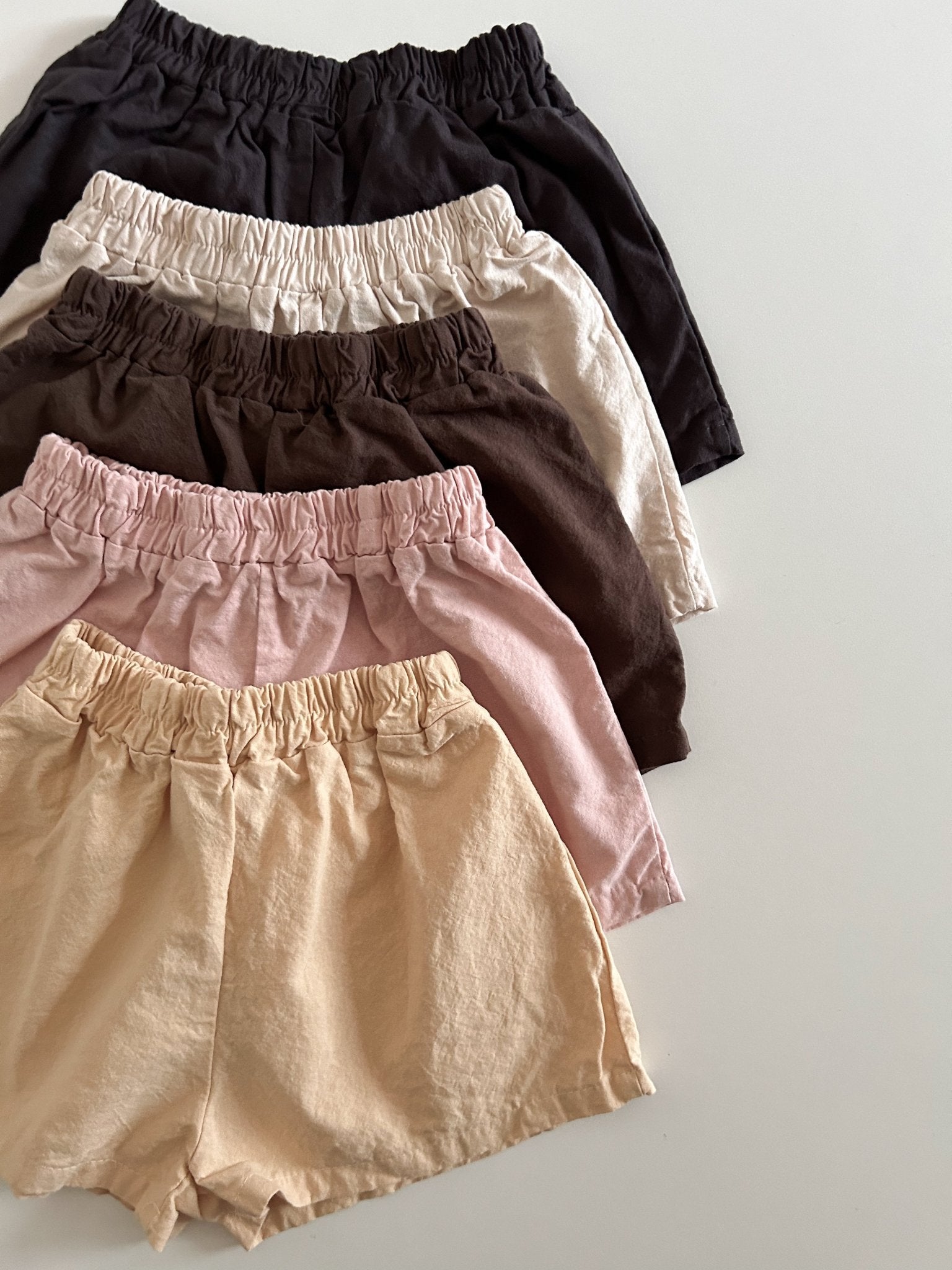 Baby/Toddler S25 Linen Pull - On Shorts (4m - 6y) - 4 Colors kids outfit