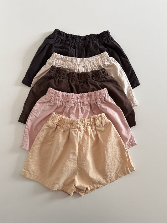 Baby/Toddler S25 Linen Pull - On Shorts (4m - 6y) - 4 Colors kids outfit
