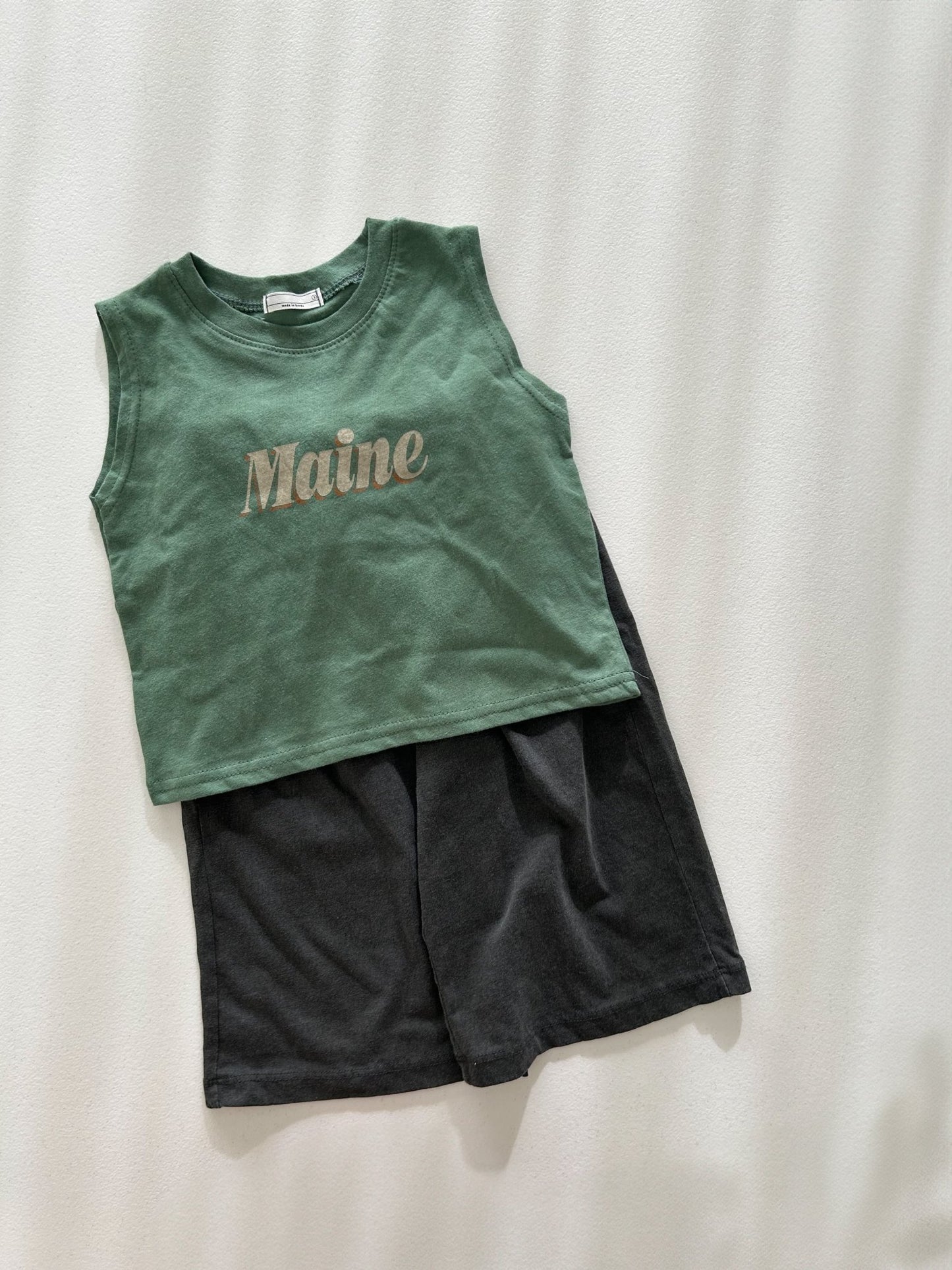 Baby/Toddler S25 'Maine' Crewneck Muscle Tank Top (4m - 6y) - 2 Colors kids outfit