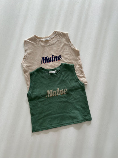 Baby/Toddler S25 'Maine' Crewneck Muscle Tank Top (4m - 6y) - 2 Colors kids outfit
