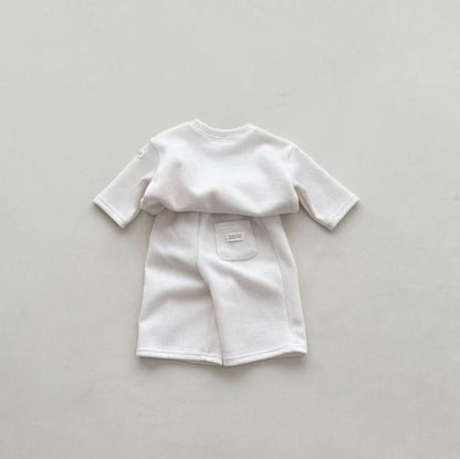 Baby/Toddler S25 Rib Knit Basic Top and Wide Pull - on Pants Set (4m - 6y) - 4 Colors kids outfit