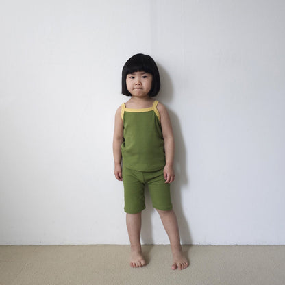 Baby/Toddler SS26 Ribbed Tank Top and Biker Shorts Set (6m~5y) - 2 Colors - AT NOON STORE