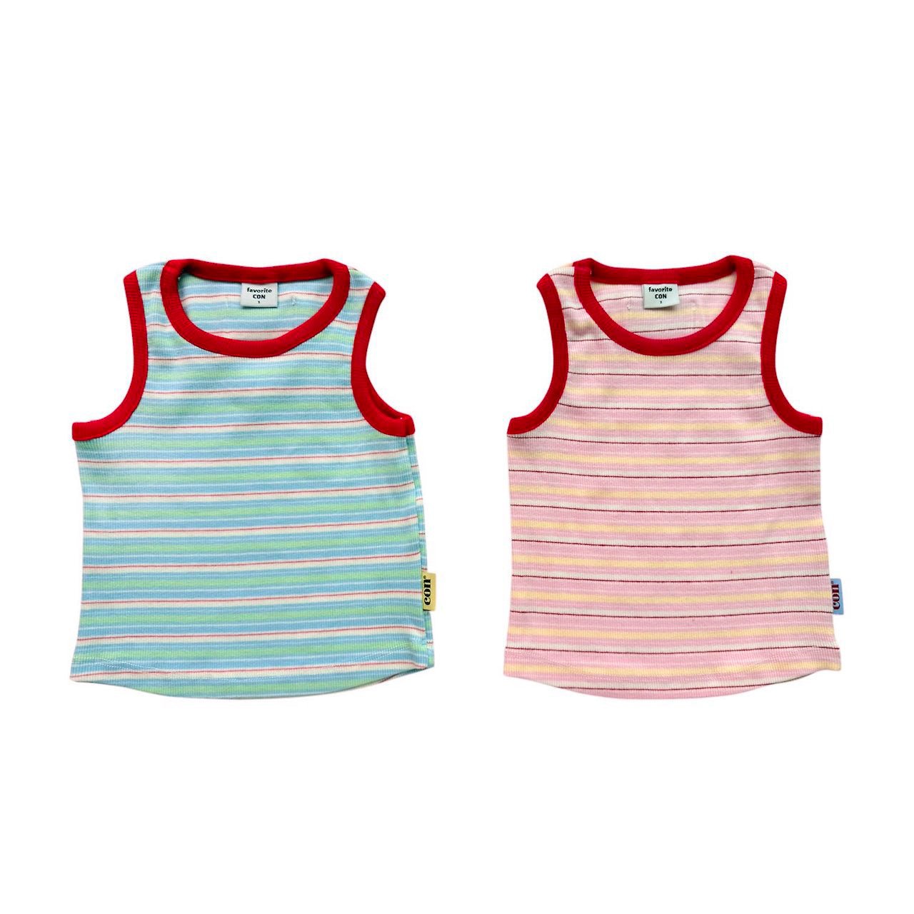 Baby/Toddler SS26 Stripe Ribbed Sleeveless Top (6m - 4y) - 2 Colors kids outfit