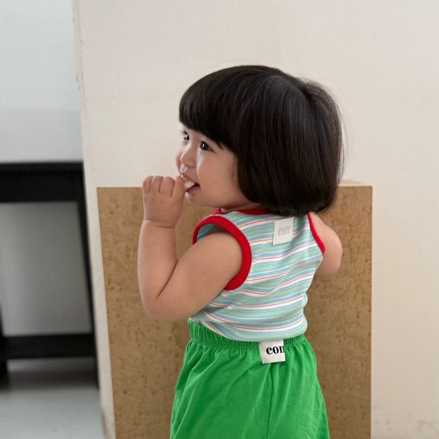 Baby/Toddler SS26 Stripe Ribbed Sleeveless Top (6m - 4y) - 2 Colors kids outfit