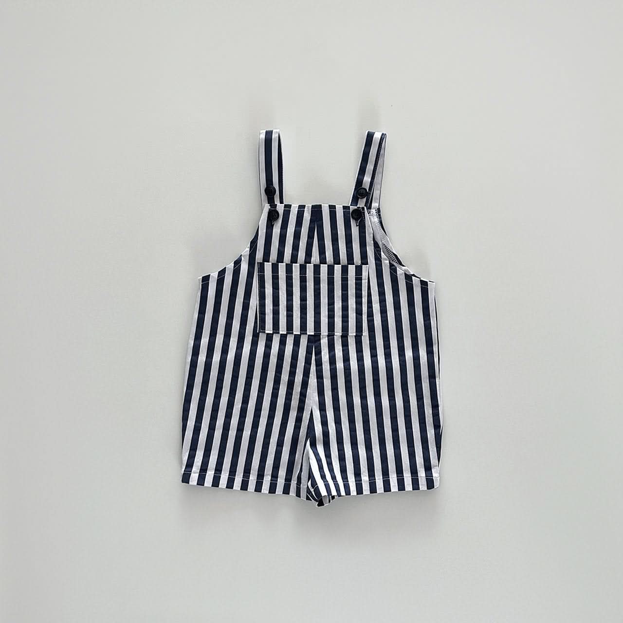 Baby/Toddler Stripe Cotton Shortalls (1 - 6y) - 2 Colors kids outfit