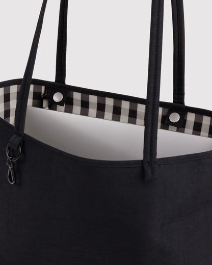 BAGGU Medium Nylon Reversible Tote - Black Mix