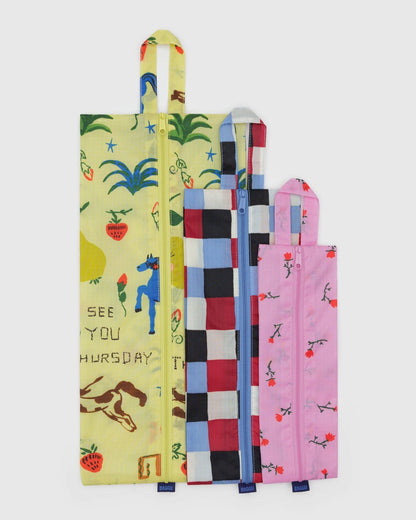 BAGGU 3D Zip Set - Painted Prairie - AT NOON STORE