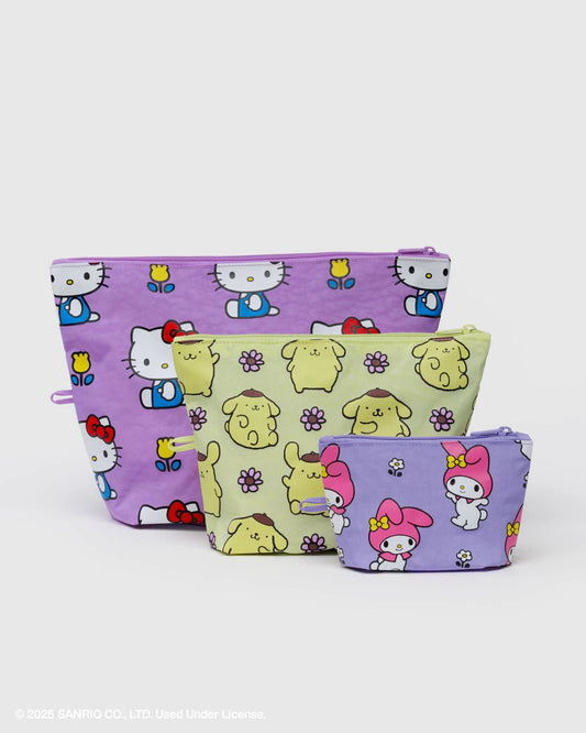 BAGGU Go Pouch Set - Hello Kitty and Friends Florals - AT NOON STORE