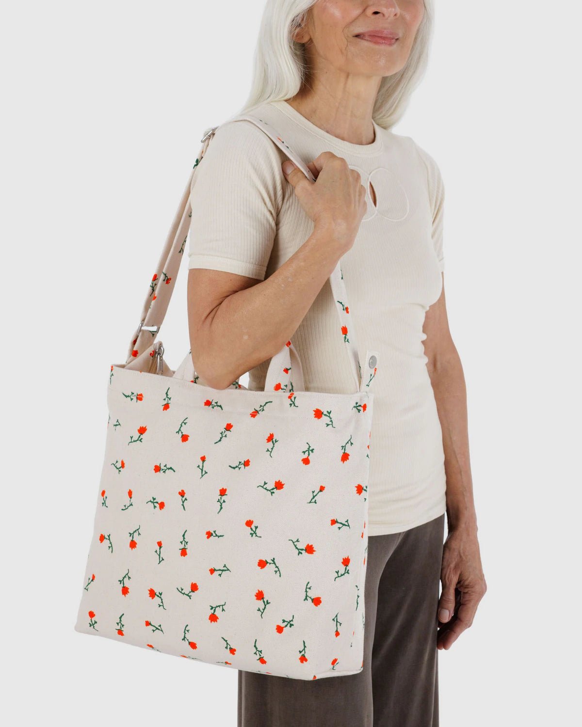 BAGGU Horizontal Zip Duck Bag - Painted Wildflower - AT NOON STORE