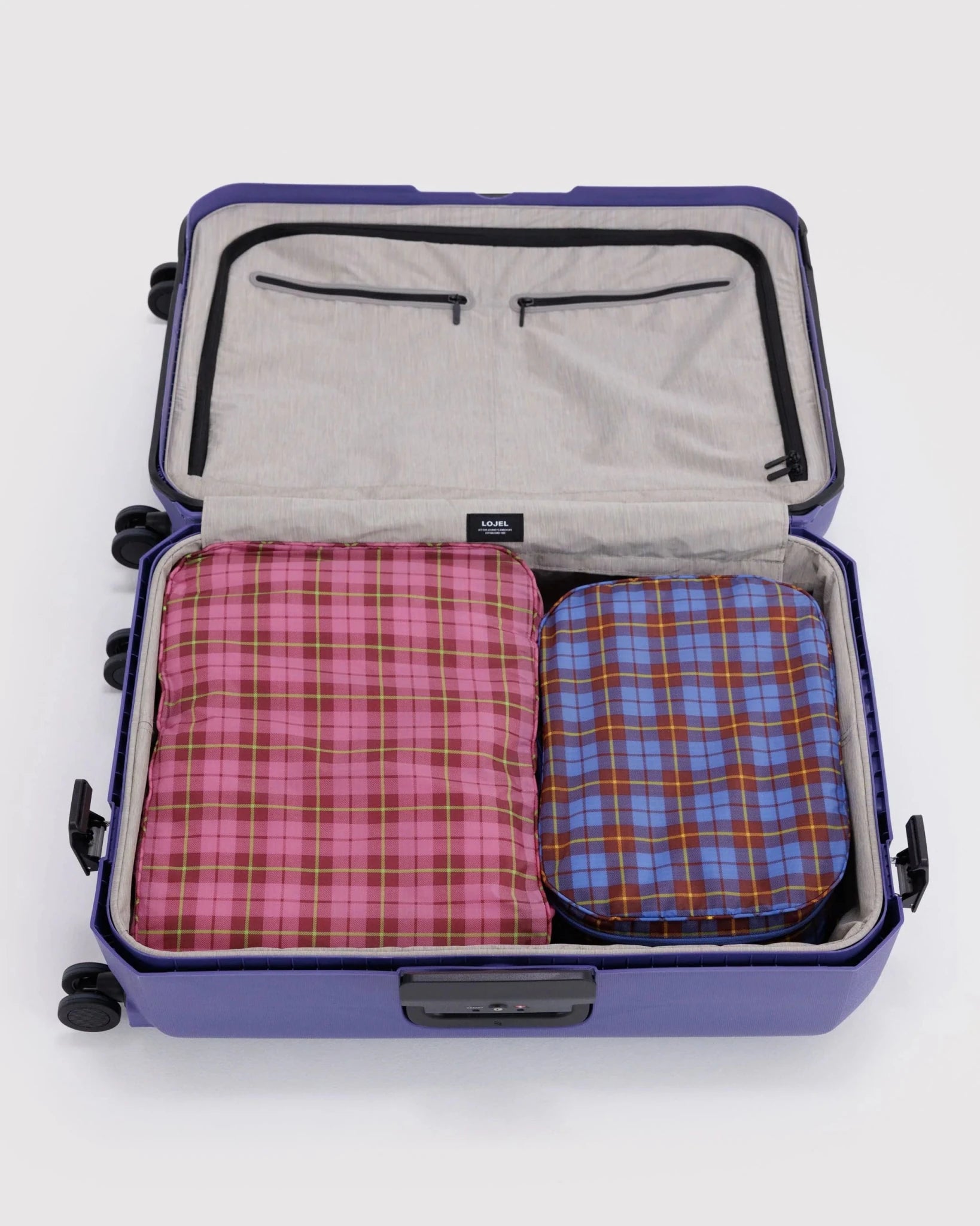 BAGGU Large Packing Cube Set - CHECK MIX kids outfit