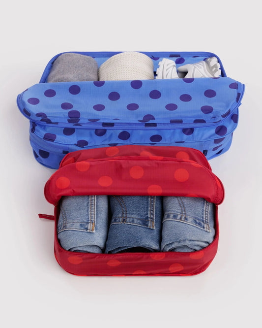 BAGGU Large Packing Cube Set - Polka Dot Mix kids outfit