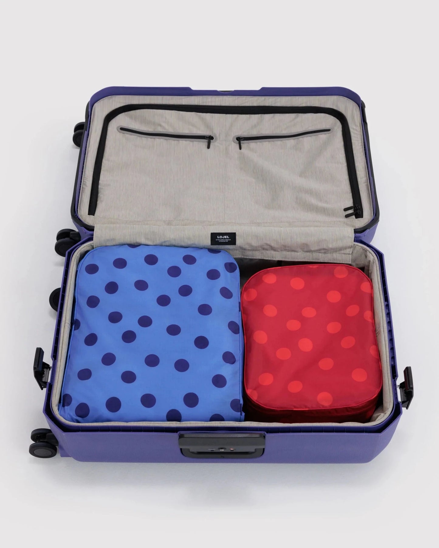 BAGGU Large Packing Cube Set - Polka Dot Mix kids outfit