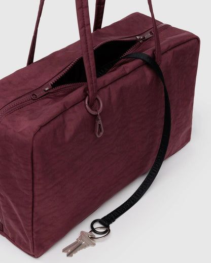 BAGGU Medium Nylon Bowler Bag - Mahogany - AT NOON STORE