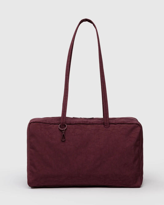 BAGGU Medium Nylon Bowler Bag - Mahogany - AT NOON STORE