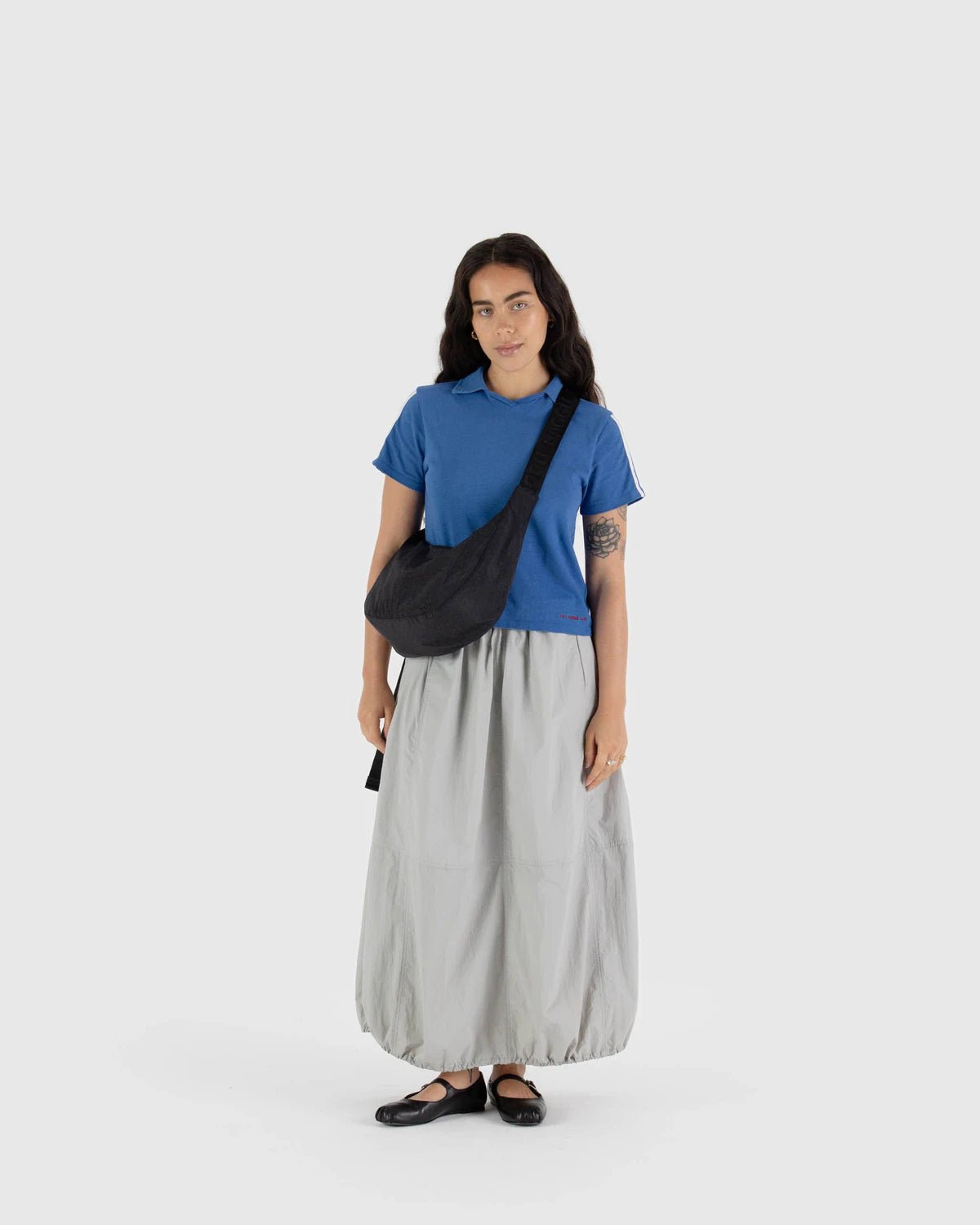 BAGGU Medium Nylon Crescent Bag - Black - AT NOON STORE