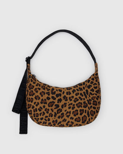 BAGGU Medium Nylon Crescent Bag - Leopard - AT NOON STORE