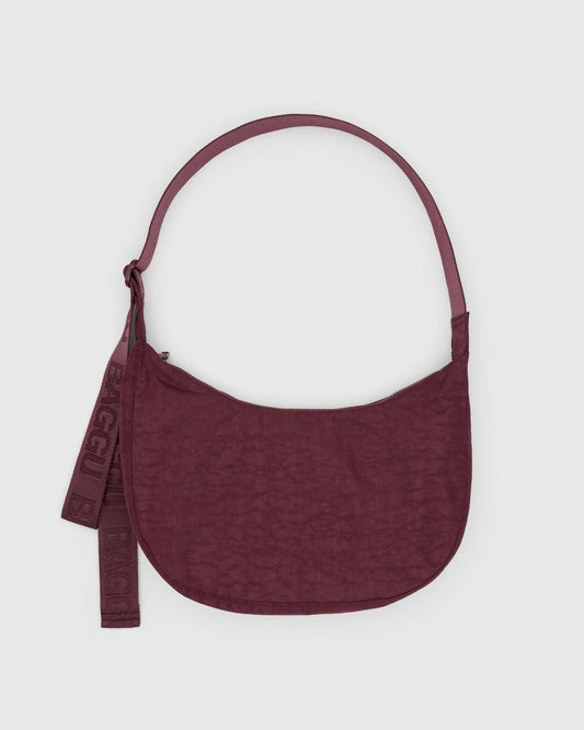 BAGGU Medium Nylon Crescent Bag - Mahogany kids outfit