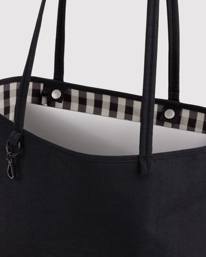 BAGGU Medium Nylon Reversible Tote - Black Mix kids outfit